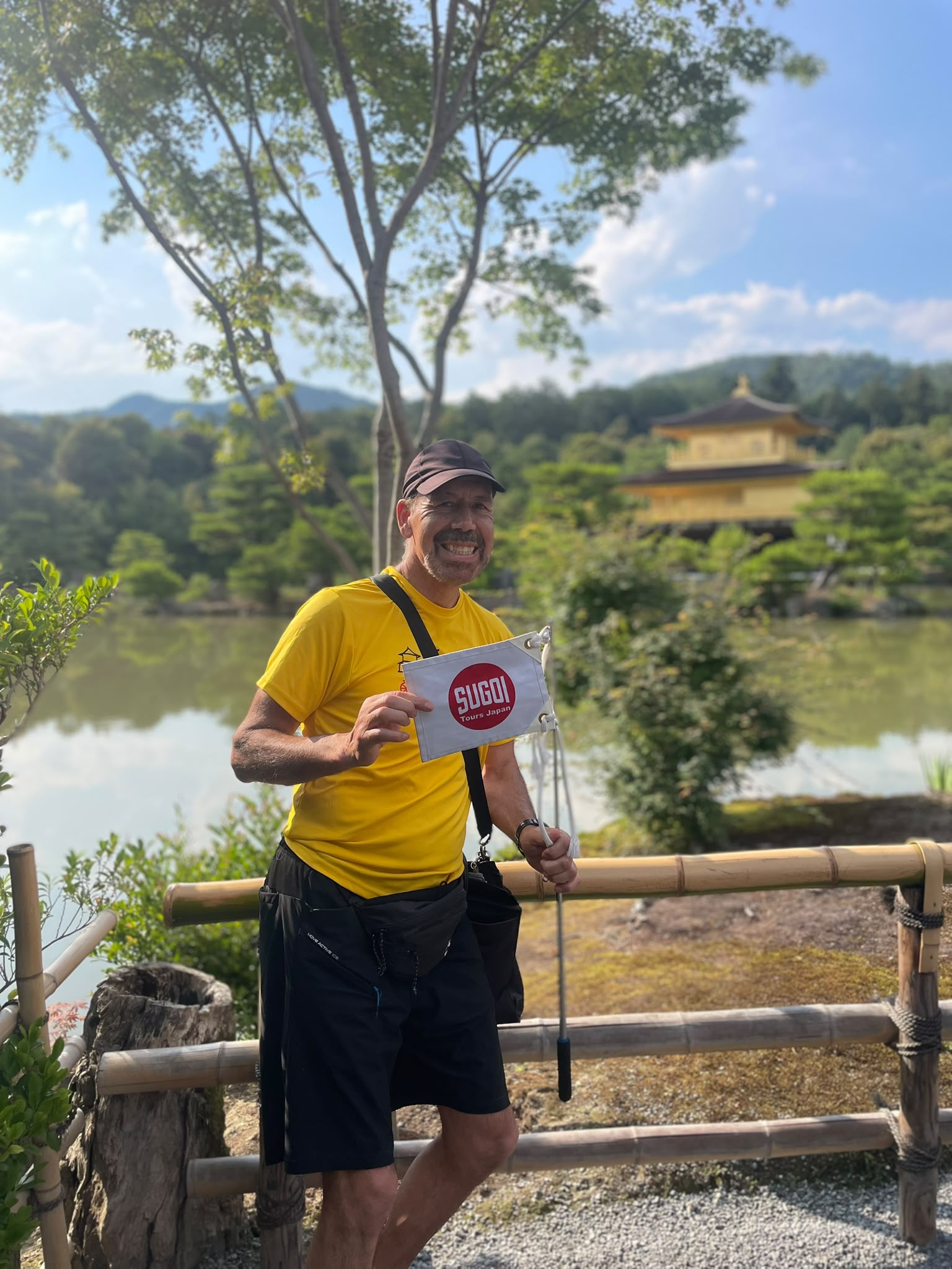 Sugoi Tours Japan guest at Kinkaku-ji Golden Pavilion